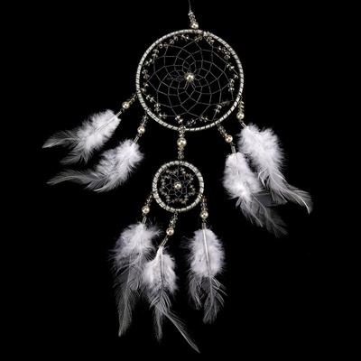 Autronic lapač snů z peří AK6119-WH bílá – Zboží Mobilmania