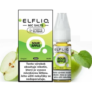 Elf Bar Elfliq Salt Sour Apple 3 x 10 ml 10 mg