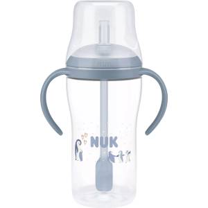 Nuk Бебешко шише NUK Perfect Match - Със силиконова сламка, TC, РР, 260 ml, Пингвин (10216318) - ozone