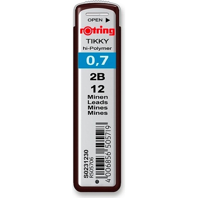 Rotring 1520/5057060 Tuhy 0,7 mm tvrdosť 2B 12 ks