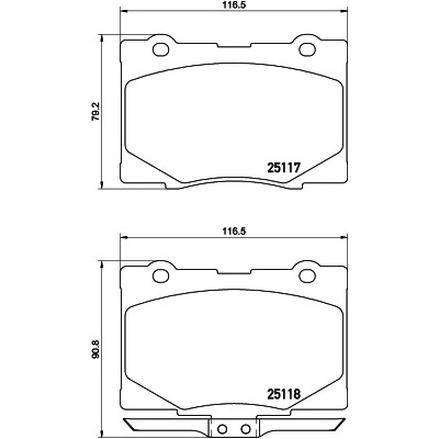 Sada brzdových platničiek kotúčovej brzdy BREMBO P 28 079