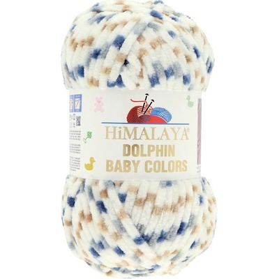 Himalaya Dolphin Baby Colors 80423 biela modro hnedé bodky