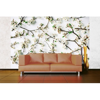 DIMEX ART s. r. o Самозалепваща се флизелинова фототапета цъфтящи клони 375 x 250 см