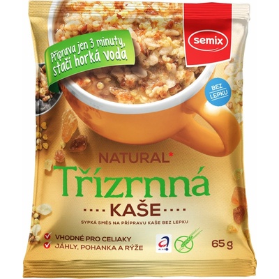 Semix Třízrnná kaše natural 65 g