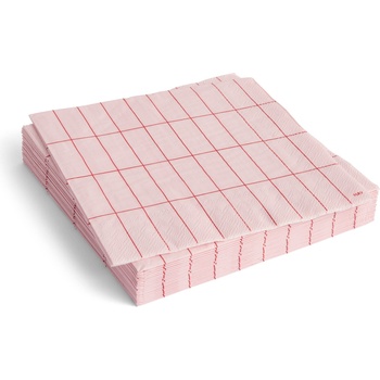 Hay Pattern Салфетки 40 x 40 см, светлорозова карирана, 20 бр (AE732-E140-AU23)