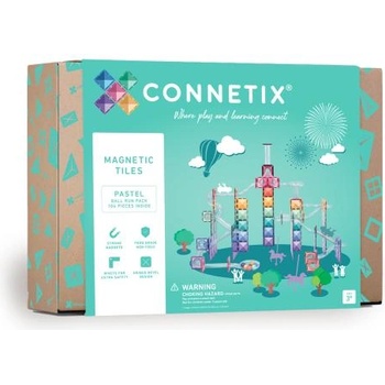 CONNETIX CONNETIX® Пастел Ball Run Pack магнитна строителна играчка 106 бр (CT-P-00106-BR)