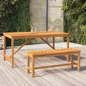 vidaXL Градинска пейка, 110 cм, масив акациево дърво (362237)