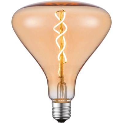 JUST LIGHT Filam. LED žárovka E27, BR140, 273lm, 2700K, 6W, jantar. sklo