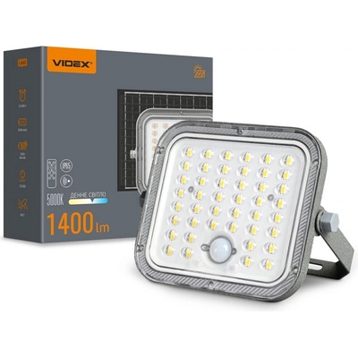 LED прожектор Videx VL-FSO4-205-S, 3.2V, 1400lm, 5000K, IP65, за стена, със сензор (VL-FSO4-205-S)