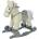 Chipolino Плюшено конче-люлка Chipolino - С колела, бяло (RHWL02403WHITE)