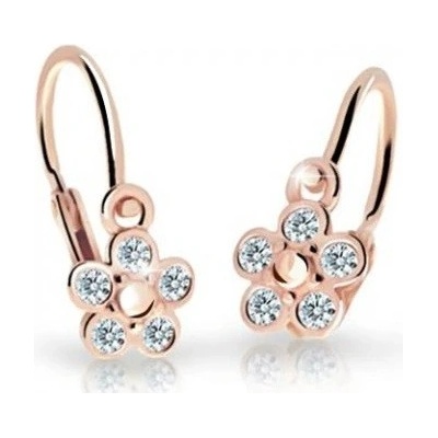Cutie Diamonds detské náušnice z ružového zlata Kvety s briliantmi DC2744-10-10-X-4