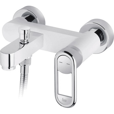 Strohm Teka Смесител за баня, за вана/душ, бял NEXOS (Б.198.ХРБЯ)