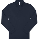 B&C Collection B&c my polo 210 lsl / Мъжка поло тениска с дълъг ръкав от плътен памук - тъмносиня m (01u42700302)
