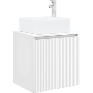 vidaXL Монтирана на стена мивка и тоалетка Бяло 53 x 35 x 63 см (890422)