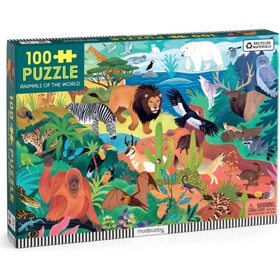 Mudpuppy Zvieratá sveta 100 dielov