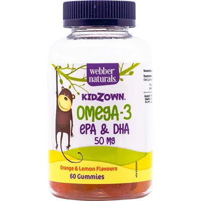 Webber Naturals Omega 3 kids 50 mg 60 žuvacích tabliet