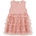 Guess Нежна рокля за мини момиче в розово с тюл с пеперуди Guess