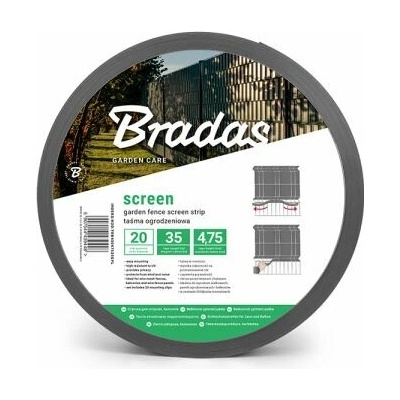 Bradas Tieniaca fólia na plot 4,75cm x 35m Grafit 450g/m² + spony