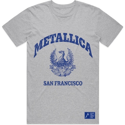 Metallica tričko College Crest šedé