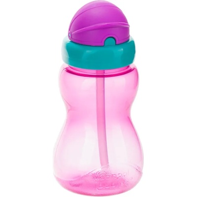Canpol babies Sport Cup детско шише със сламка 12m+ Pink 270ml