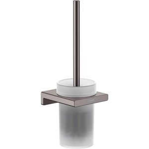 Hansgrohe AddStoris - Стенна четка за тоалетна, матирано стъкло/четкан черен хром 41752340 (41752340)