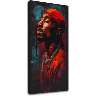 Obraz Tupac Shakur - Ikona za mikrofónom | dokončené rukou umelca - 50x100 cm
