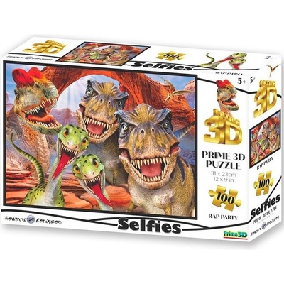 PRIME 3D Dino selfie 3D 100 dílků