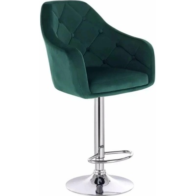 LuxuryForm Design Andora Velur na striebornom tanieri zelená