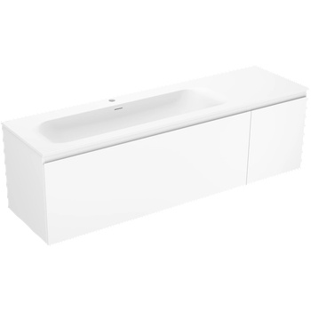 Mexen Orio баня шкаф 160 см с мивка Vela ляв, 1S, 1D, бял мат - 91A13-16047-3-BBFF01-W23L01 (91A13-16047-3-BBFF01-W23L01)