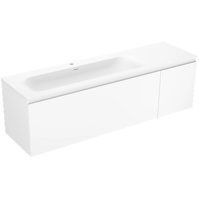 Mexen Orio баня шкаф 160 см с мивка Vela ляв, 1S, 1D, бял мат - 91A13-16047-3-BBFF01-W23L01 (91A13-16047-3-BBFF01-W23L01)