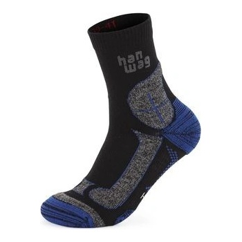 Fjällräven Hanwag Hike-Merino Socke BLACK-ROYAL BLUE