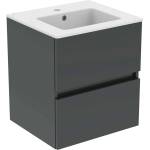 Ideal Standard Eurovit - Шкаф за мивка, 55x50x44 см, 2 чекмеджета, лъскаво сиво R0571TI (R0571TI)