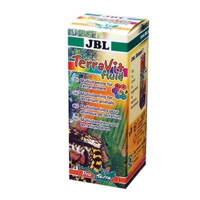 JBL TerraVit Fluid - Мултивитамини за терариумни животни, 50 мл