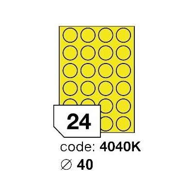 Rayfilm Office průměr 40 mm 100 archů matně žlutá R0121,4040KD