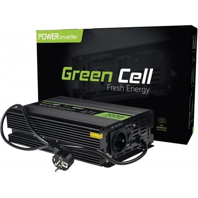 Green Cell Инвертор UPS със зарядно 12/220 V DC/AC 300W за камини и помпи за парно (GC-INVERT-12V-300W-INV07)