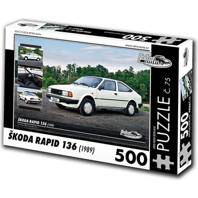 Retro cars - Puzzle Skoda RAPID 136 (1988) - 500 piese