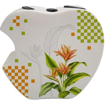 Sapir Поставка за 3 ножа zephyr zp 1645 d, Керамичен корпус, 7/12/15 см. острие, Бял с декорация (1645120013)