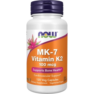 Now Foods Vitamin K2 jako MK-7 100 mcg 120 rostlinných kapslí