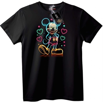 NOONEBRAND Тениска Неонов Mickey Mouse - M, White