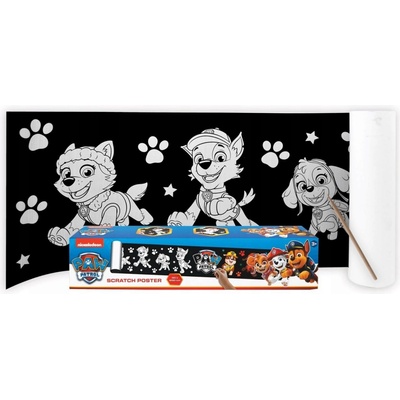 Škrabací plakát 30x200cm Paw Patrol Tlapková patrola