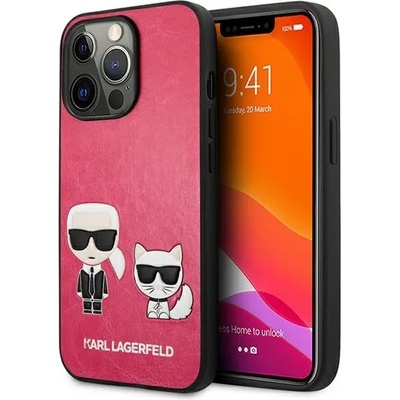 KARL LAGERFELD KLHCP13LPCUSKCP iPhone 13 Pro 6, 1" твърд калъф фуксия Ikonik Karl & Choupette (KLHCP13LPCUSKCP)