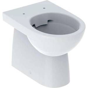 Geberit Selnova - Стояща тоалетна, заден/долен отвод, без ръб, бяла 500.393. 01.7 (500.393.01.7)