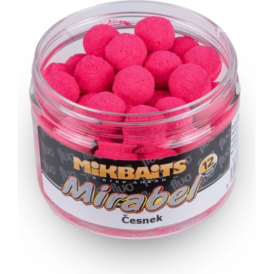MIKBAITS Mirabel Fluo boilies 150ml 12mm cesnak