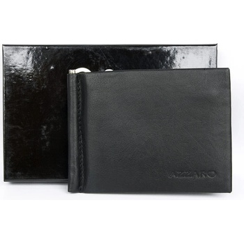 Jednoduchá černá kožená peněženka dolarka Azzaro