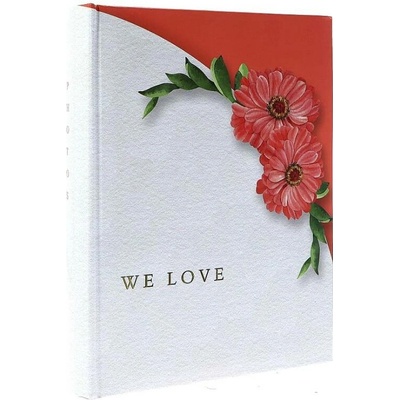 LEUCHTTURM Fotoalbum WE LOVE, 10x15, šité, 200 fotografií Barva: Červená
