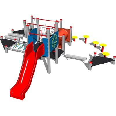 Playground System HERNÁ ZOSTAVA Dobrodružný chodník so šmýkačkou 102