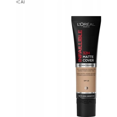 L'Oréal Paris Infallible 24H Matte Cover dlouhotrvající a zmatňující make-up 110 Rose Vanilla 30 ml