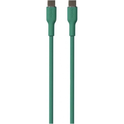 PURO Soft nabíjací a dátový kábel USB-C / USB-C pre iPhone / iPad / AirPods - 1,5 m - tmavo zelený PUUSBCUSBCICONDKGRN