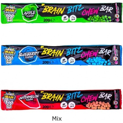 Brain Blasterz Chew Bar s Príchuťou Jablká/Čučoriedky/Melóna 20 g