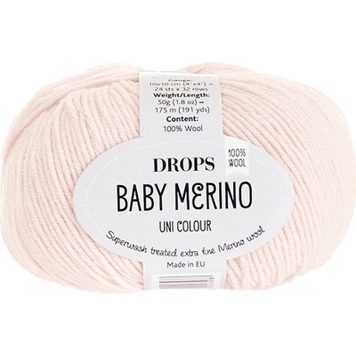 Příze DROPS Baby merino uni color 44 - pudrová